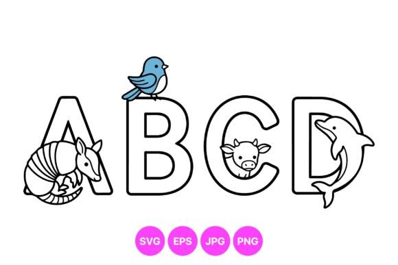 Animal Alphabet Svg Design: Creative Educational Assets