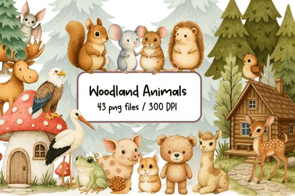 Boho Baby Shower Animals: A Forest Animal Clipart Collection