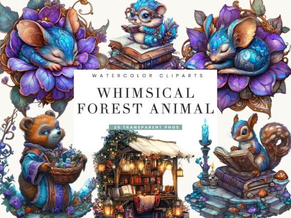Bringing Woodland Magic to Life: The Whimsical Forest Animal Clipart Bundle