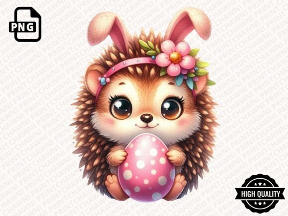 Charming Vintage Knitted Plush Easter Baby Animal Clipart