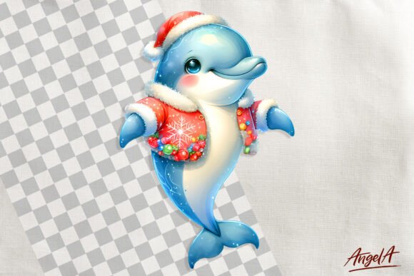 Christmas Clipart: A Festive Ocean Animal Clipart Design