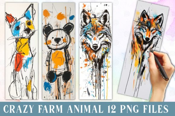 Crazy Farm Animal Printable Bookmarks for Creative Projects