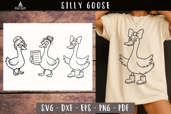 Silly Goose Girl Svg: Funny Animal Design for Crafts