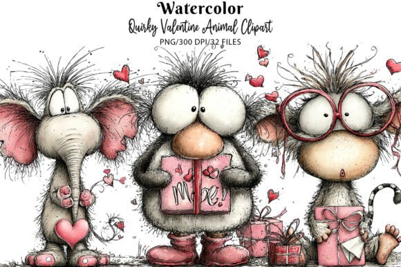 Unleashing Charm with Quirky Valentine Animal Clipart