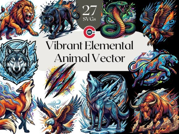 Unleashing Dynamic Energy: The Power of Elemental Animal Vectors