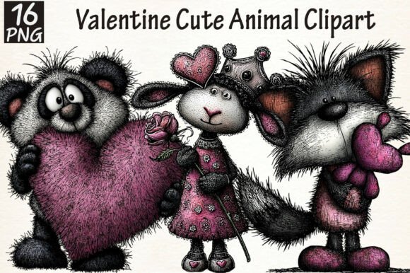 Valentine Cute Animal Clipart: Beyond the Standard Heart