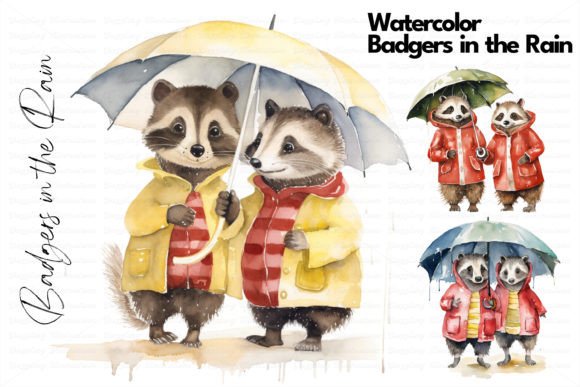 Whimsical Charm: Using Watercolor Badgers in Your Designs