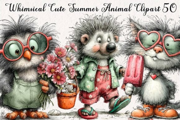 Whimsical Cute Summer Animal Clipart: A Designer’s Asset Guide